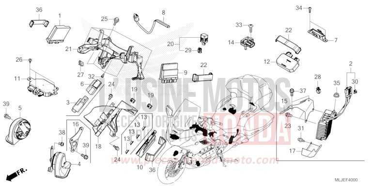 CONTROL UNIT for Gold Wing PEARL GLARE WHITE (NHB53B) from 2024